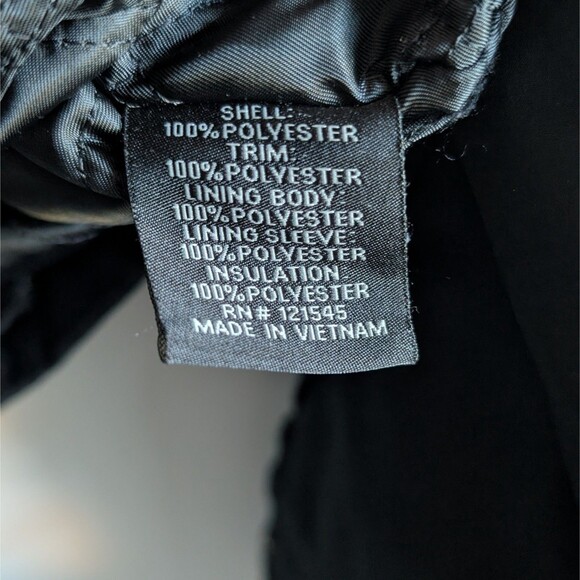 London Fog Men's Full Zip Button Quilted Lining Jacket Black Winter Warm Large - Picture 4 of 4